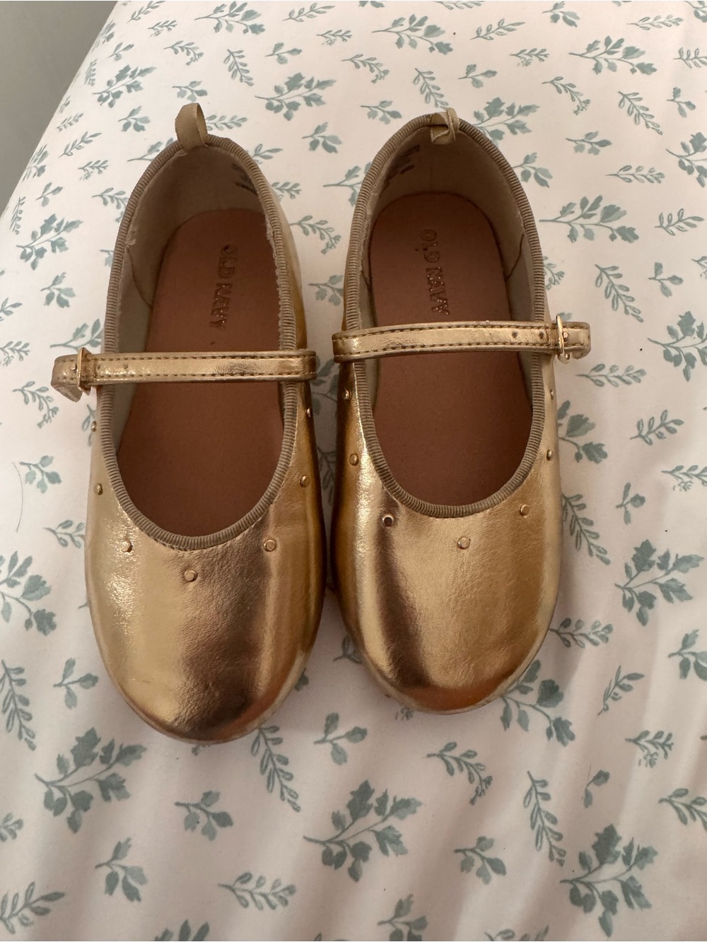 Old Navy Metallic Gold Mary Jane Flats for Kids